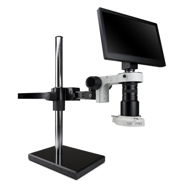 Scienscope Macro Digital Inspection System And Compact LED Light On Gliding Stand MAC3-PK5-E2D